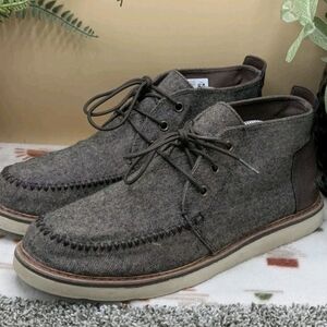 Toms Chukka Wool Tweed Mens Size 10.5 Casual Dress Boots